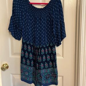 Anthropologie off shoulder tie front romper S